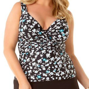 Anne Cole Beautiful Bunches Tankini Top work once